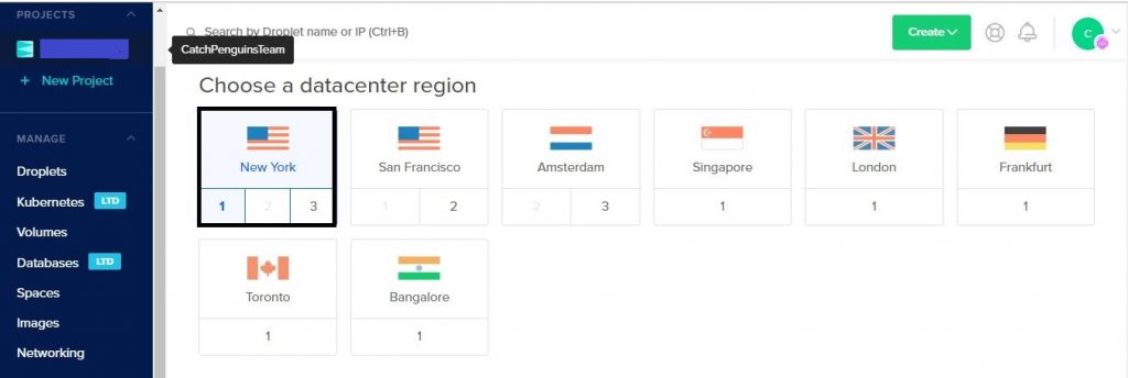 Chose the Region nearer to your location