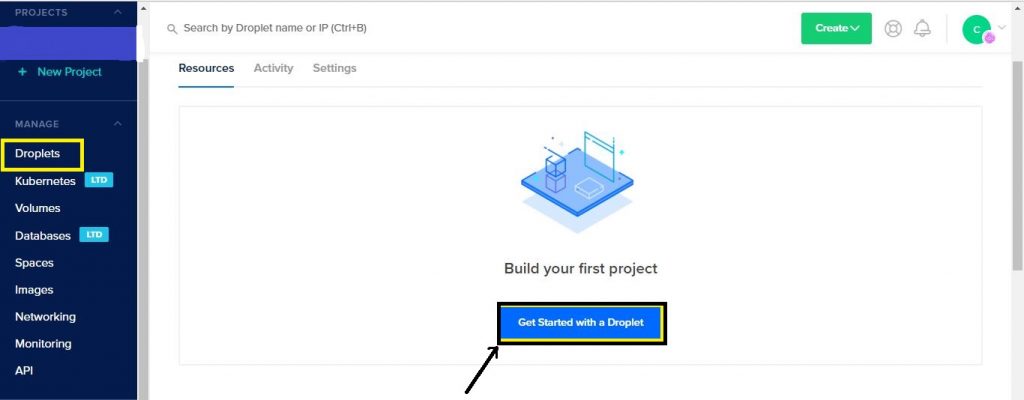 Get started with a droplet