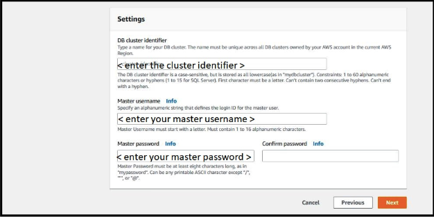 Database Settings