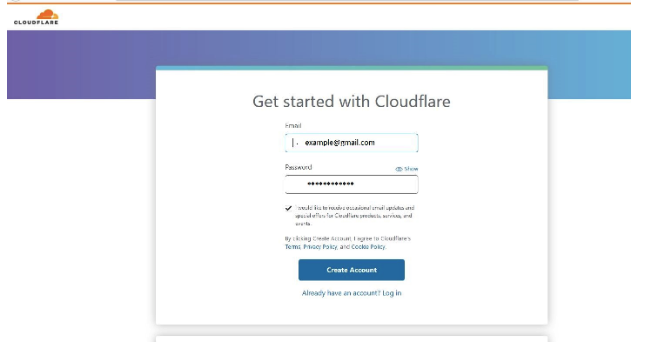 Setting up Cloudflare account