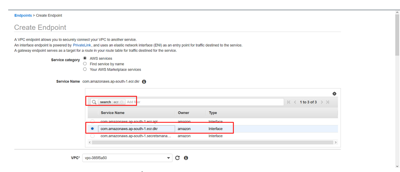 How to create private link for ECR to ECS containers to reduce NAT