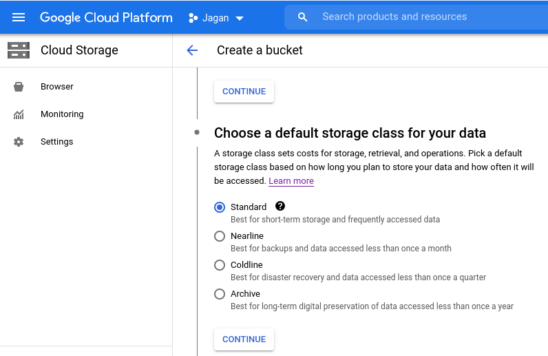 Choosing a Storage Class in GCP