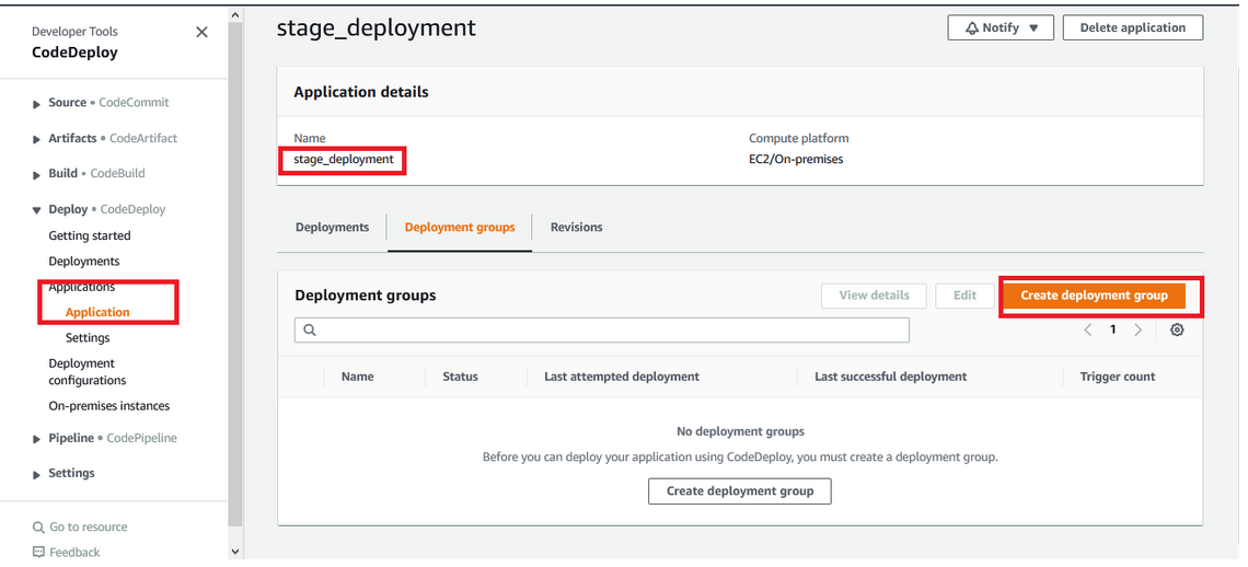 Create Deployment Group