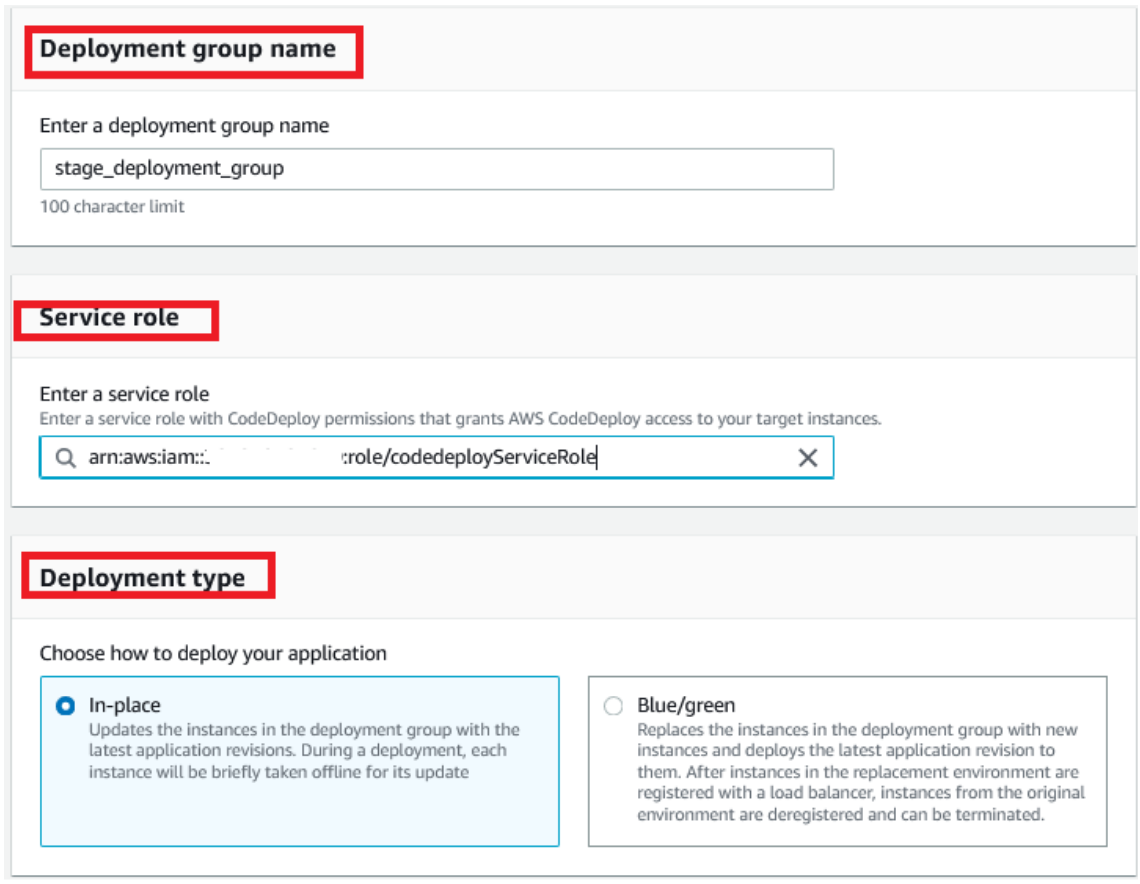 SAAS Deployment group name