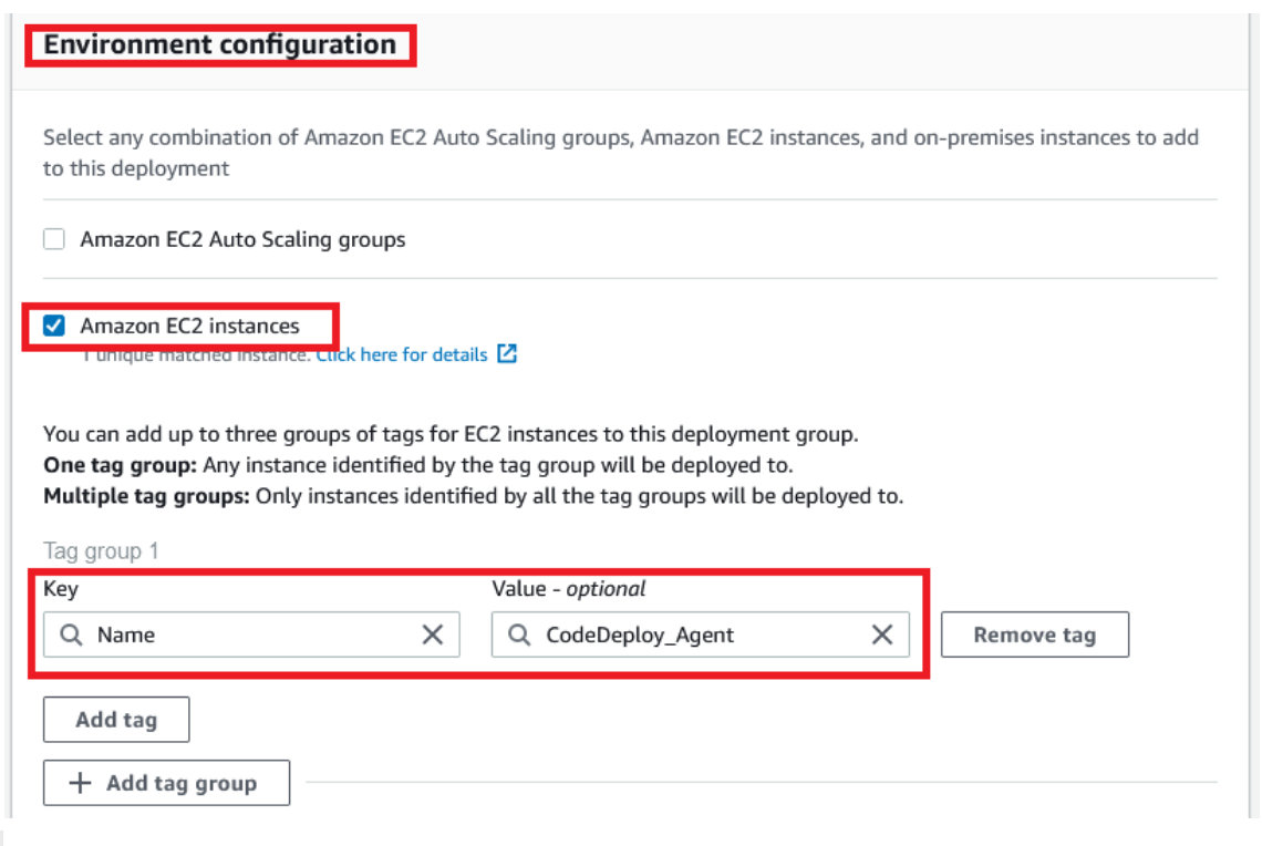 SAAS Codedeploy Environment config