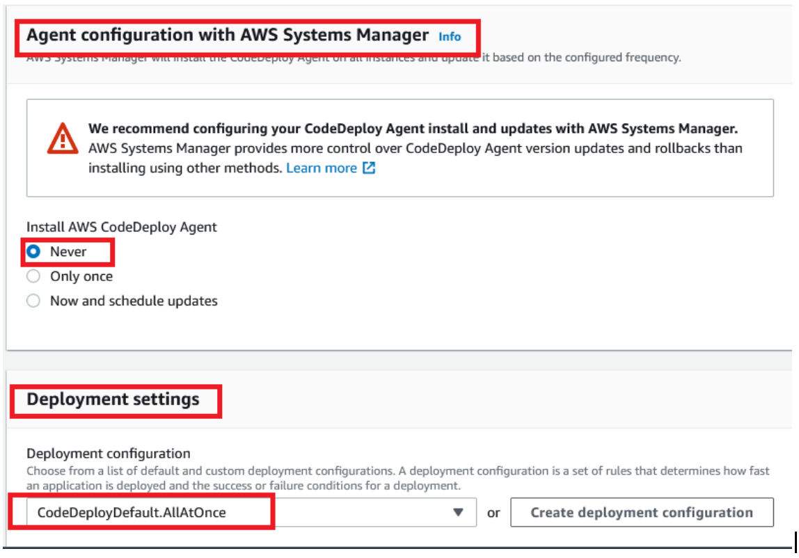 Agent Configuration with AWS system Manager