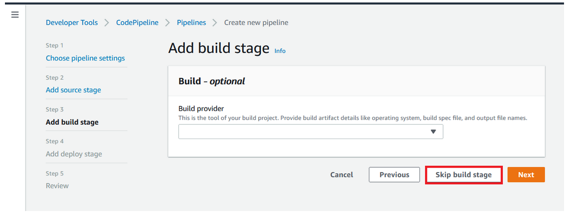 SAAS Build stage