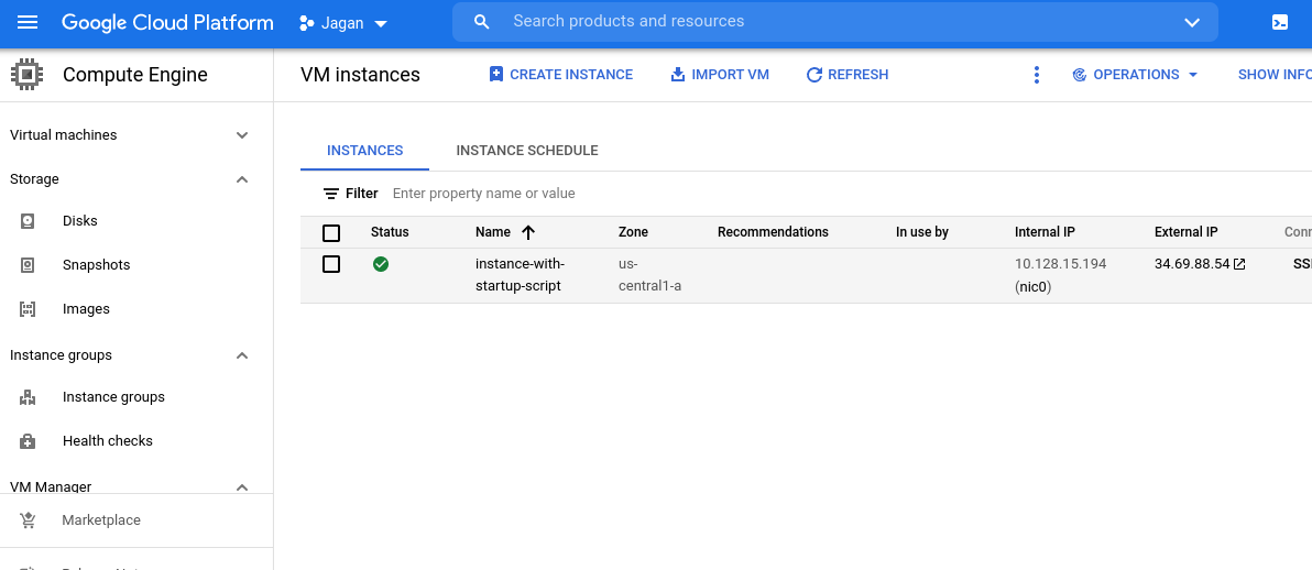 VM instances