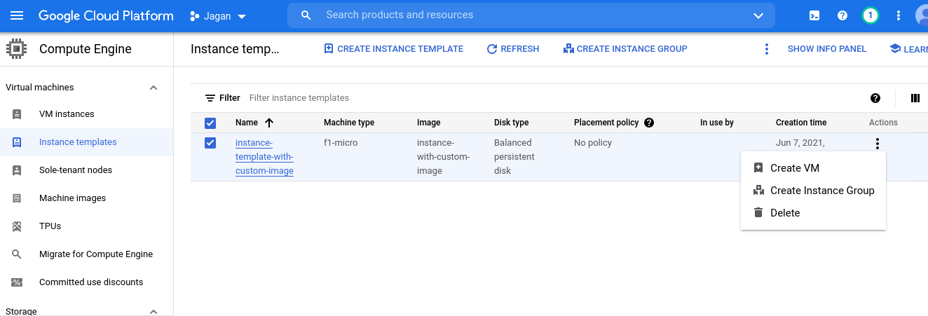 Created instance template