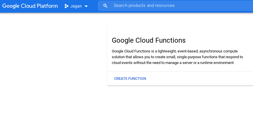 Cloud function UI