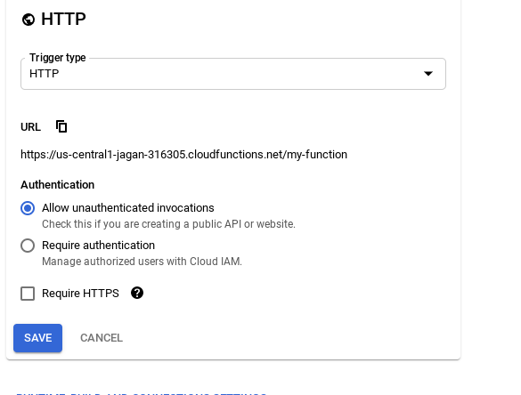 Creating a Cloud Functions