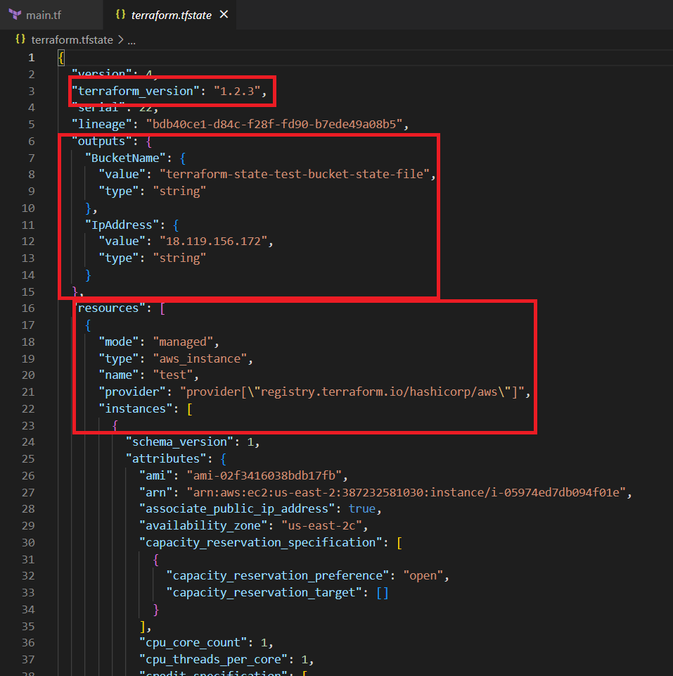 Terraform State File EC2