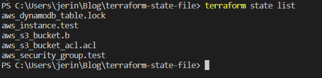 Terraform State File List Command