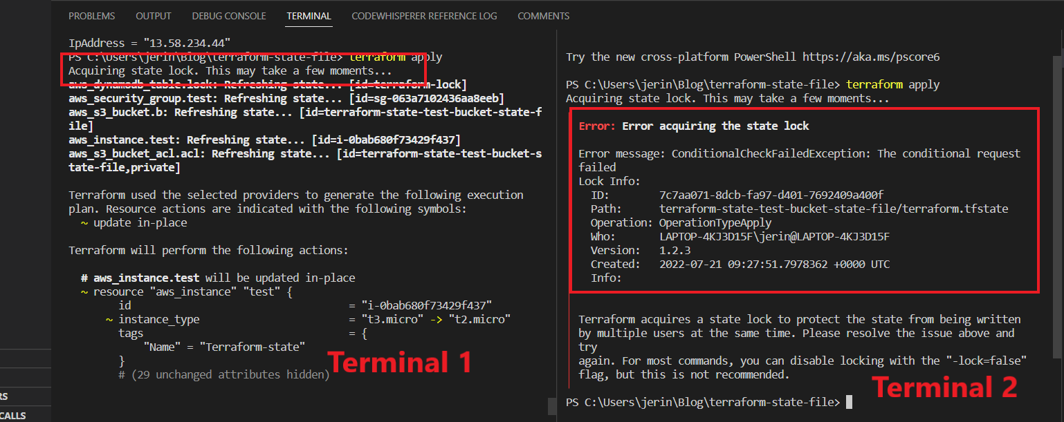 Terraform State File Locking State