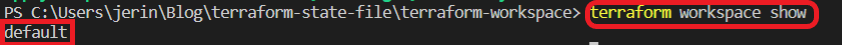 Terraform State File Workspace Default