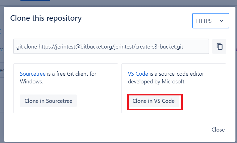 Bitbucket Repo Clone In VScode