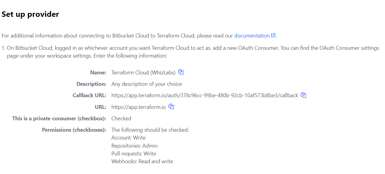 Terraform Cloud OAuth Consumer