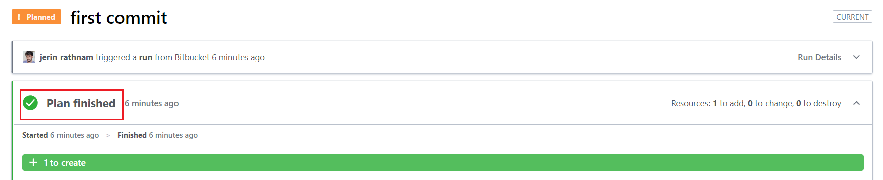 Terraform Cloud Plan Finished