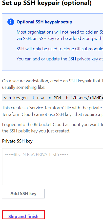 Terraform Cloud SSH Keypair