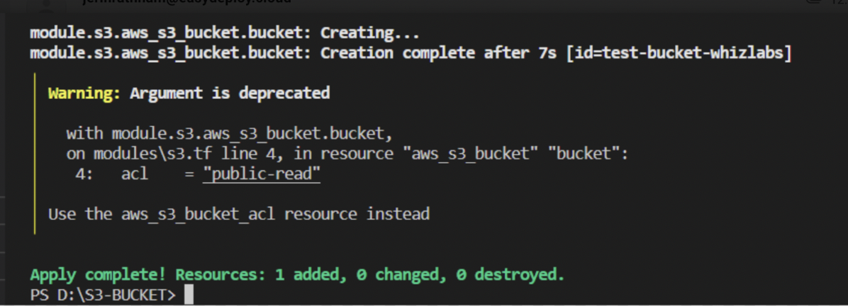 How To Create a S3 Bucket using Terraform Script from CLI? | easydeploy.io