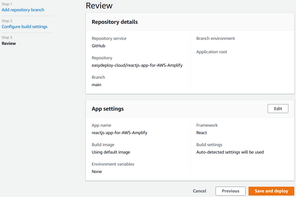 AWS Amplify Deploy Amplify