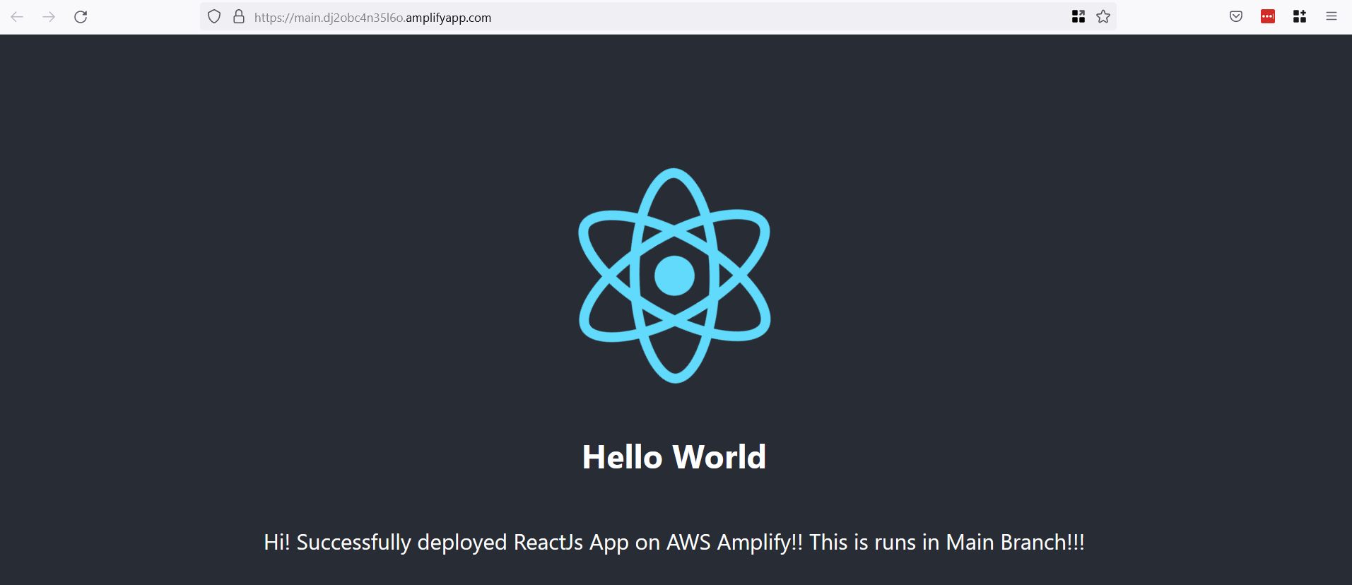 AWS Amplify Hello World