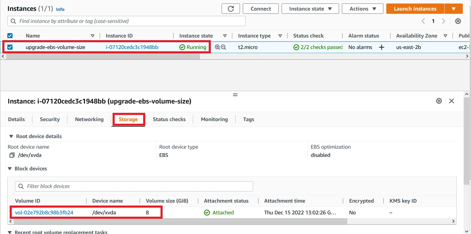 increase-ebs-volume-with-ec2-select volume