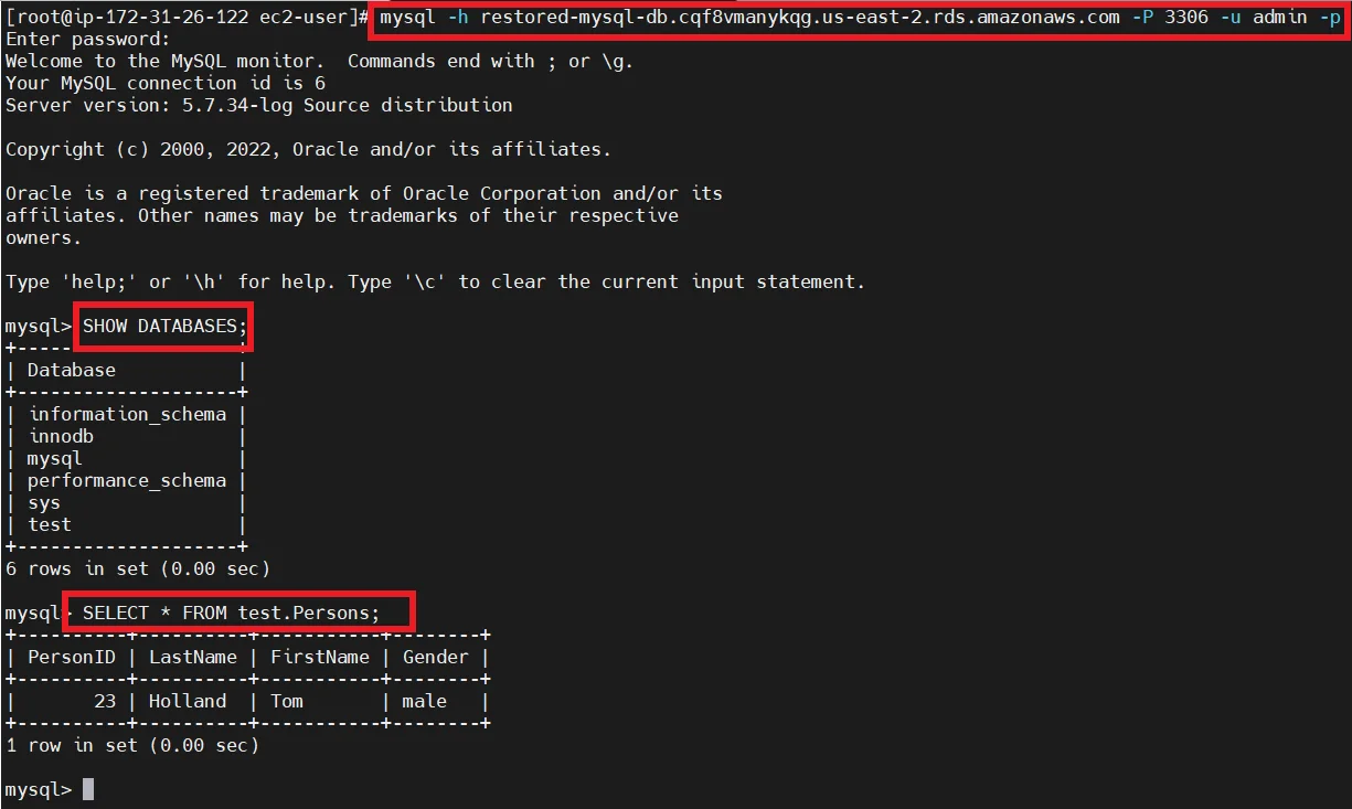 Upgrade MySQL 5.7 RDS DB Instance to Latest Version with Zero Downtime Restore Database Point In Time Checking