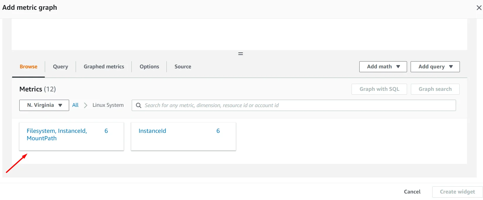 setup Memory(RAM) and diskspace monitor for EC2 instance in AWS CloudWatch metrics