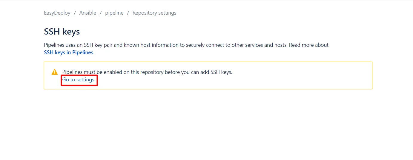 Clone a Bitbucket repository using Bitbucket Pipeline setting(pipeline)