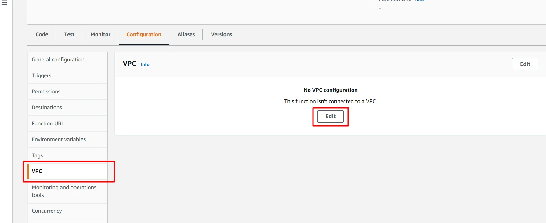 Attach VPC with Existing Lambda config-vpc Attach VPC with Existing Lambda config-vpc