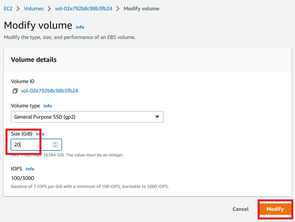 Increase Ebs Volume With Ec2 Modify Volume Size