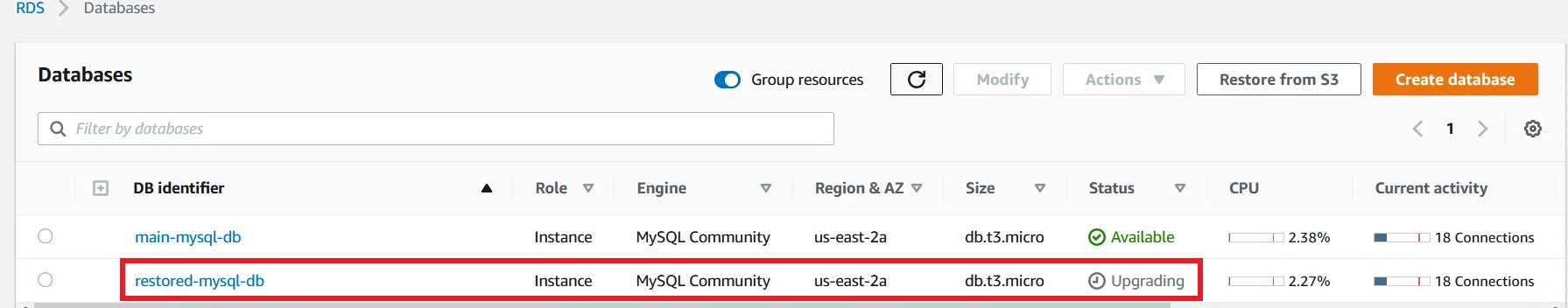 Upgrade MySQL 5.7 RDS DB Instance to Latest Version with Zero Downtime List Modifying RDS DB Instance