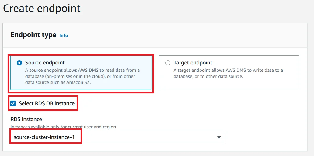 Upgrade Aurora PostgreSQL latest version with 0 Downtime using DMS Choose Source Endpoint