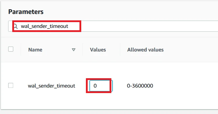 Upgrade Aurora PostgreSQL latest version with 0 Downtime using DMS Edit Wal Sender Timeout