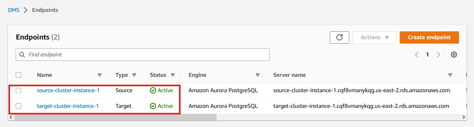 Upgrade Aurora PostgreSQL latest version with 0 Downtime using DMS Created Source and Target Endpoints
