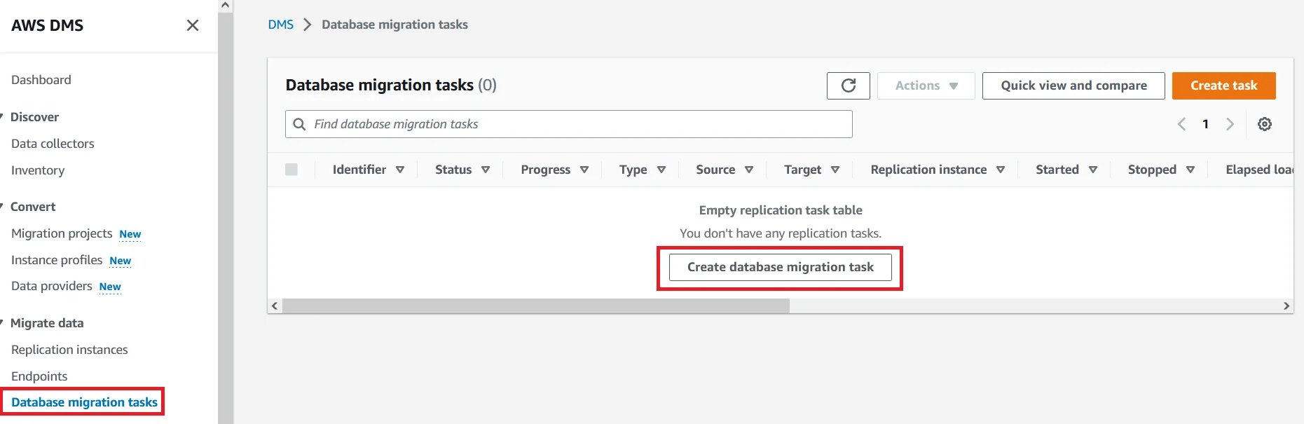Upgrade Aurora PostgreSQL latest version with 0 Downtime using DMS Creating Database Migration Task