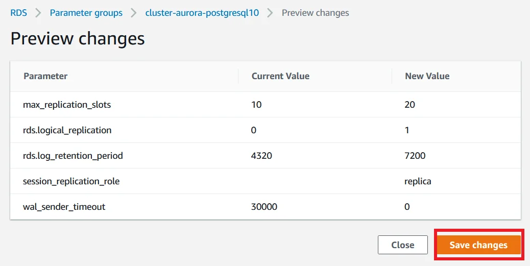 Upgrade Aurora PostgreSQL latest version with 0 Downtime using DMS Preview Changes