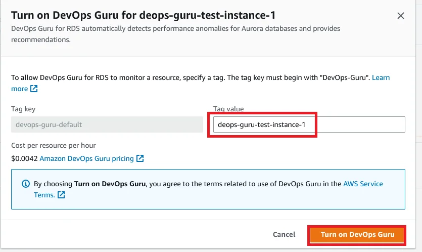 Enable Amazon DevOps Guru For RDS Turn On DevOps Guru in Existing RDS add Tags