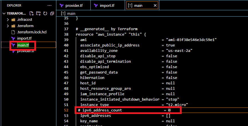 terraform configuration