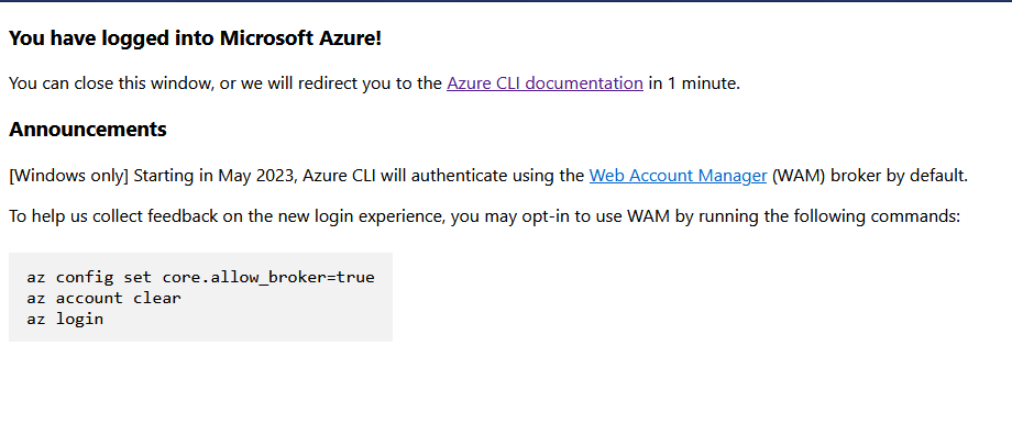 Azure authentication