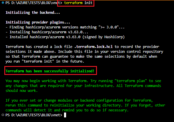 terraform init