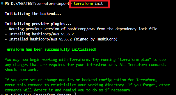 Terraform init