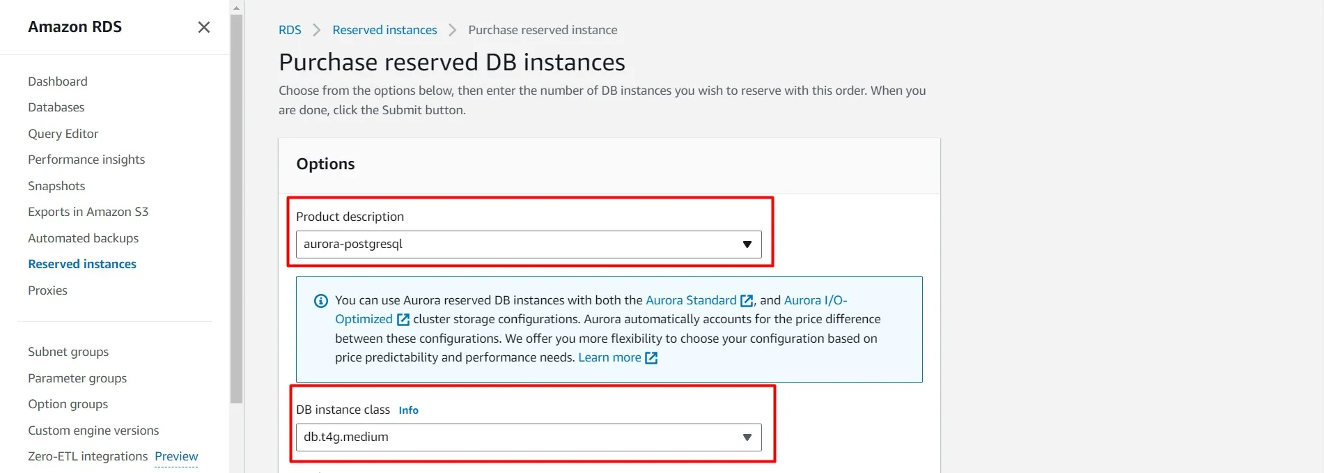 AWS Reserved instance 
