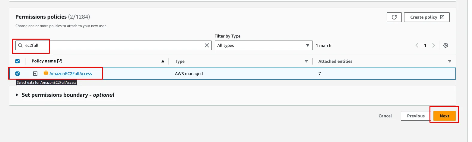 AWS IAM User Policy