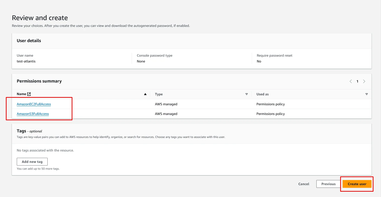 AWS IAM User