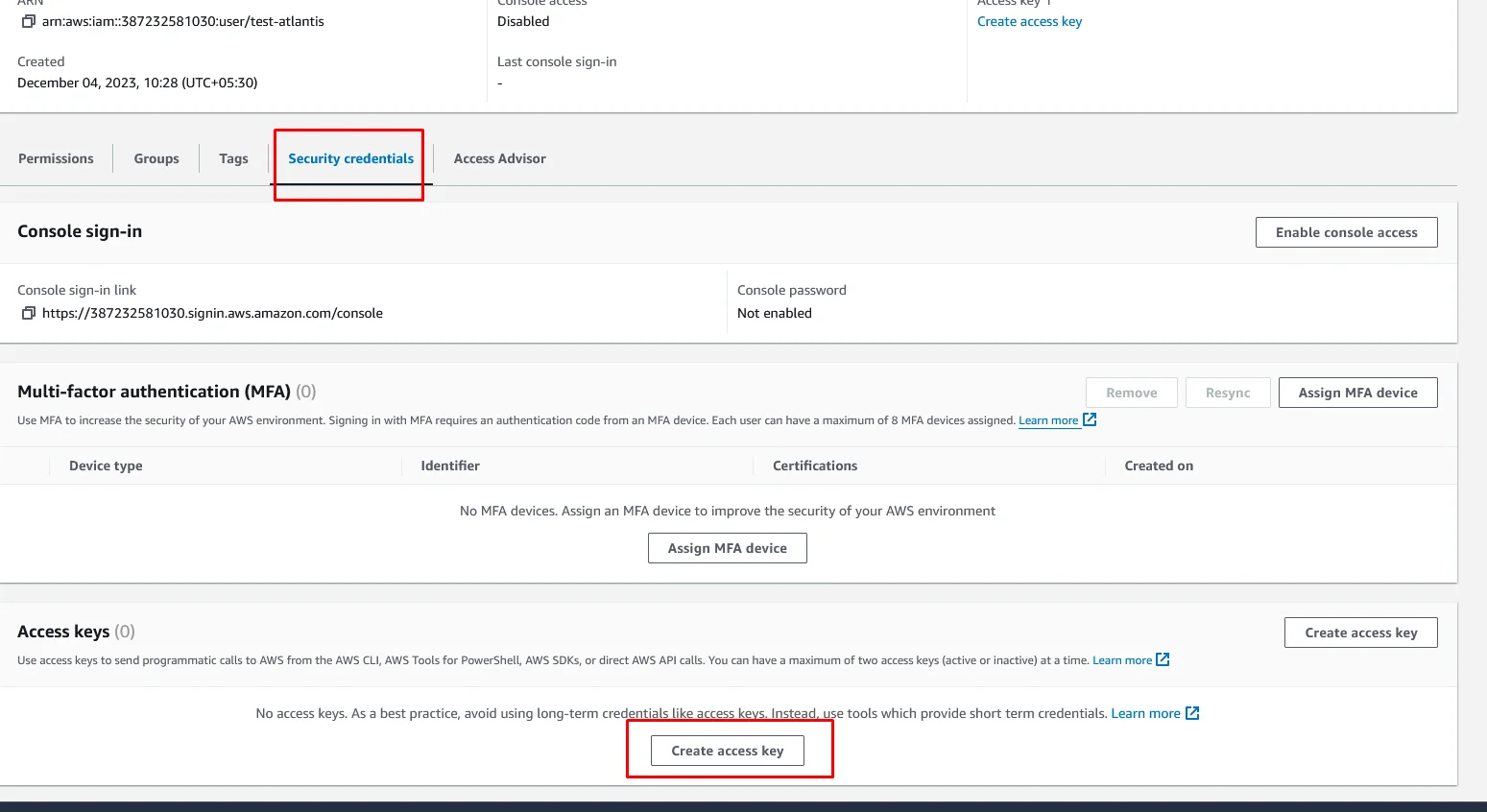 AWS Access Key