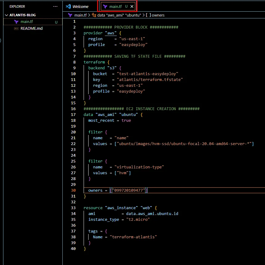 Terraform script EC2