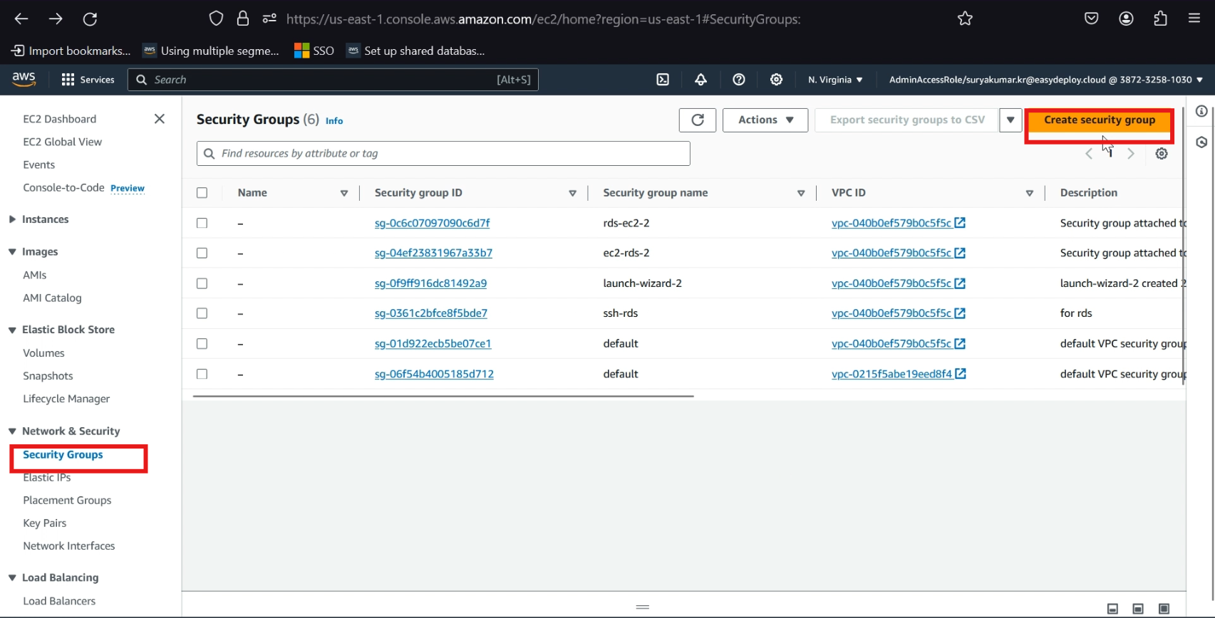 Security groups