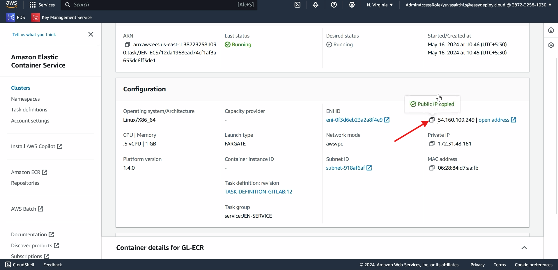 copy task public ip